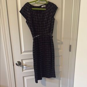 Calvin Klein Black Patterned Dress